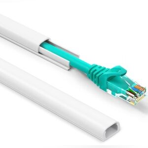 Wall Cord Cover, 153in Mini Wire Hider, Paintable Cable Concealer, 9 Pieces -NWT